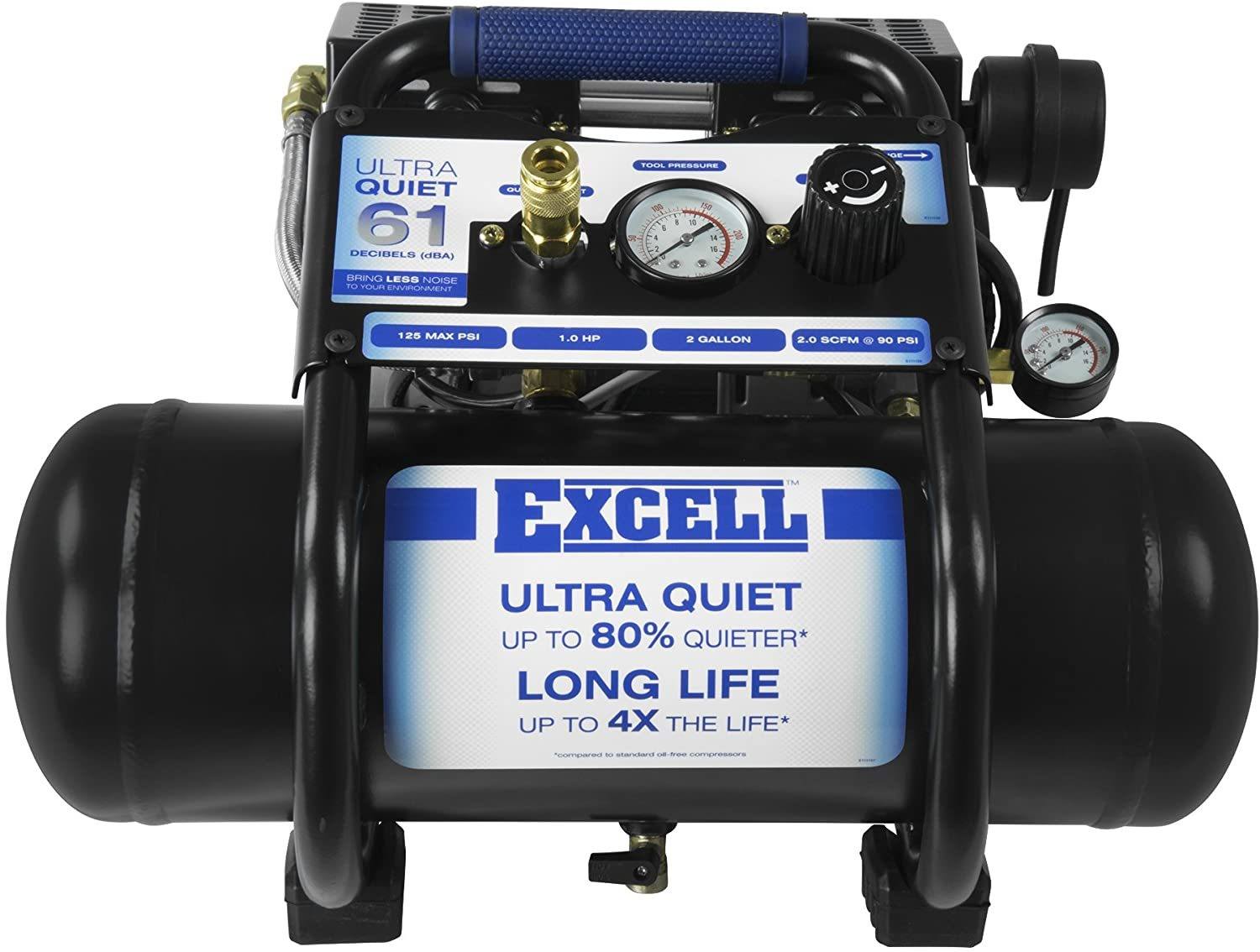 Excell SAC22HPE 2 Gallon Ultra Quiet Air Compressor