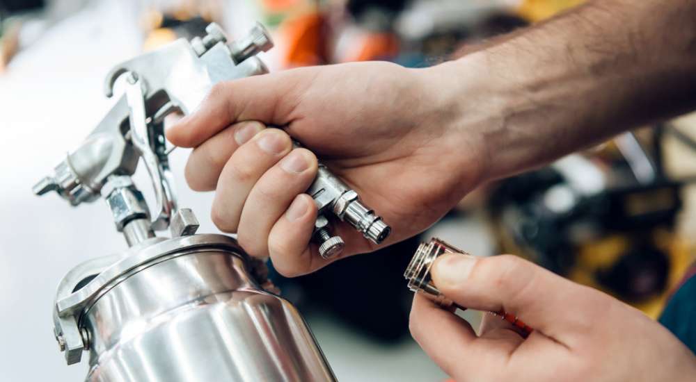 Connect the Spray Gun to the Air Compressor