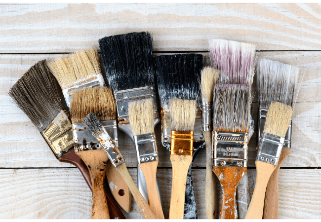 Wall painting brushes